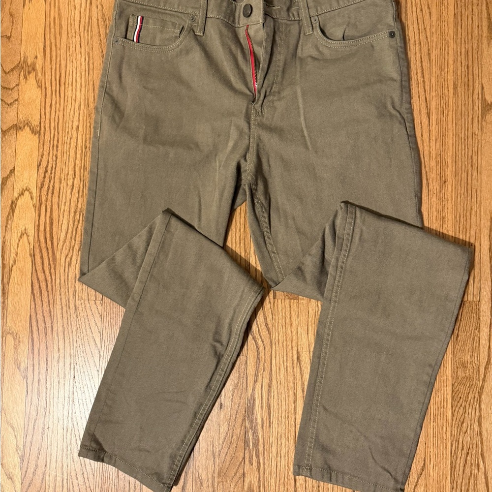 Tommy Hilfiger Khaki Pants with Red Accent